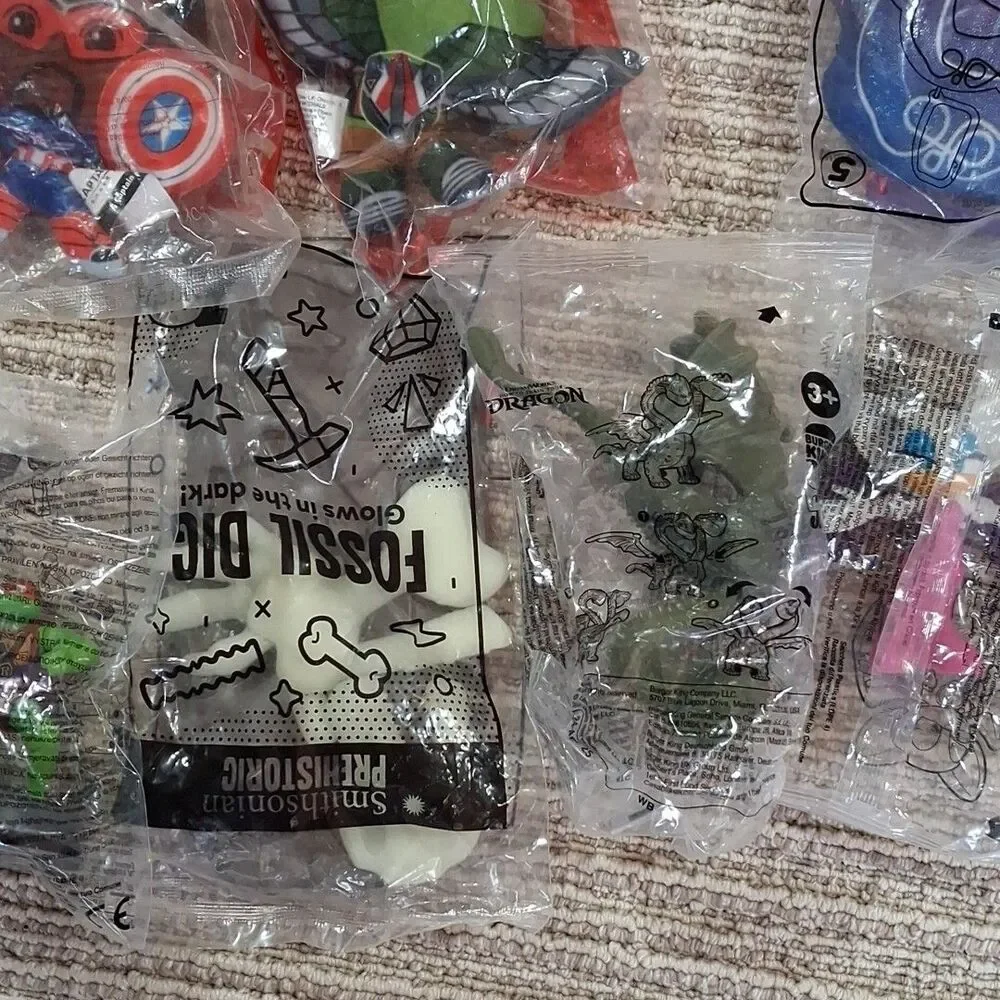Vintage Restaurant Toys New In Packages Lot of 19 1990s And Up Great Collection
